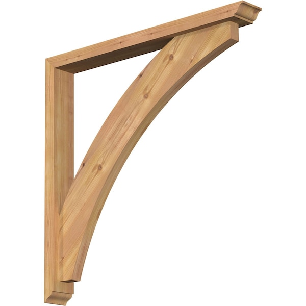 Ekena Millwork Thorton Traditional Smooth Bracket w/ Offset Brace, Western Red Cedar, 3 1/2"W x 30"D x 30"H BKT0402X30X30THR01SWR - main